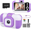 SUZIYO Children Camera, Birthday Electronic Toys for Kids, Upgrade Toddlers Selfie Digital Camcorder 1080P for Age 4-7 Years Old Boys & Girls (With 32G SD Card, Purple)
