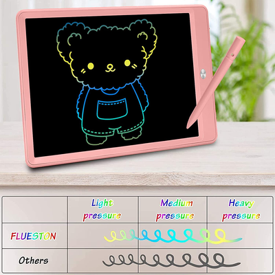 FLUESTON LCD Writing Tablet 10 Inch Drawing Pad, Colorful Screen Doodle Board for Kids, Traveling Gift Toys for 2 3 4 5 6 Year Old Boys and Girls