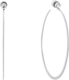 Michael Kors Women'S Stainless Steel Silver-Tone Hoop Earrings