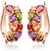 Bamoer Mona Lisa Multicolored Swarovski Elements Crystal Fashion Bridal Jewelry Sets Necklace and Earrings and Bracelet and Ring for Women Girls (Only Earring)-Ideal Valentine’S Day Gift…