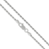 Authentic Solid Sterling Silver Rope Diamond-Cut Braided Twist Link .925 Rhodium Necklace Chains 1.5MM - 5.5MM, 16" - 30", Made in Italy, Men & Women, Next Level Jewelry