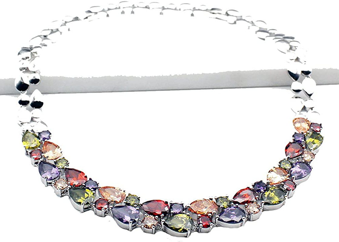 Classic Multi Gemstones Silver Sets, Amethyst Garnet Morganite Peridot