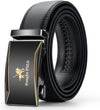 Black Belt Men,  Mens Leather Belts Slide Ratchet Belt Buckle Dress Casual Fashion Belt for Jeans Pants