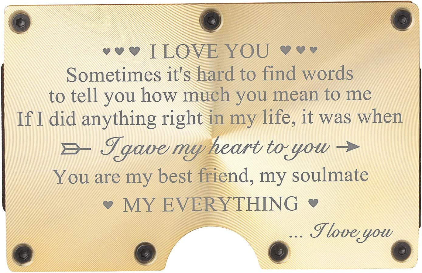 Personalized Wallet Gifts for Husband Boyfriend Custom Aluminum Wallet with Money Clip Engraved Credit Card Holder for Men Anniversary Christmas Valentine'S Day Gifts