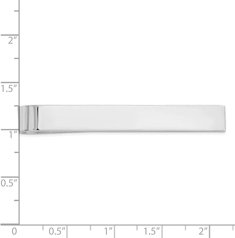 Solid 925 Sterling Silver Tie Bar - 49Mm X 6Mm - Jewelry Gifts for Men Husband Dad