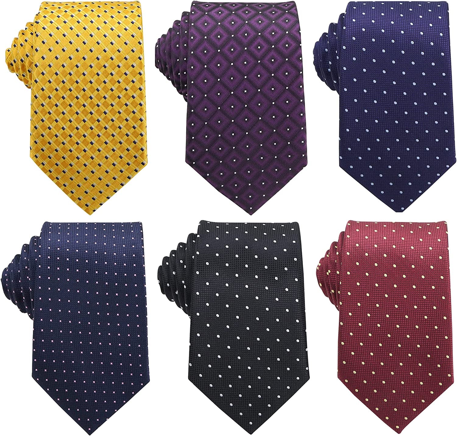 Classic Men'S Silk Tie Necktie Woven JACQUARD Neck Ties