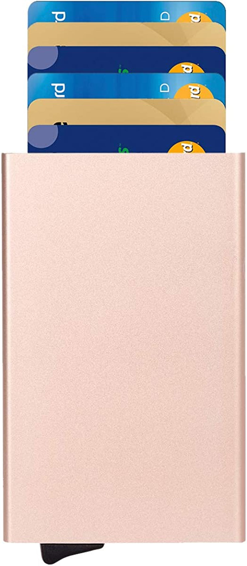 Aluminum Pocket Wallet Slim RFID Front Minimalist Metal Money Clip Blocking Credit Card Case for Men