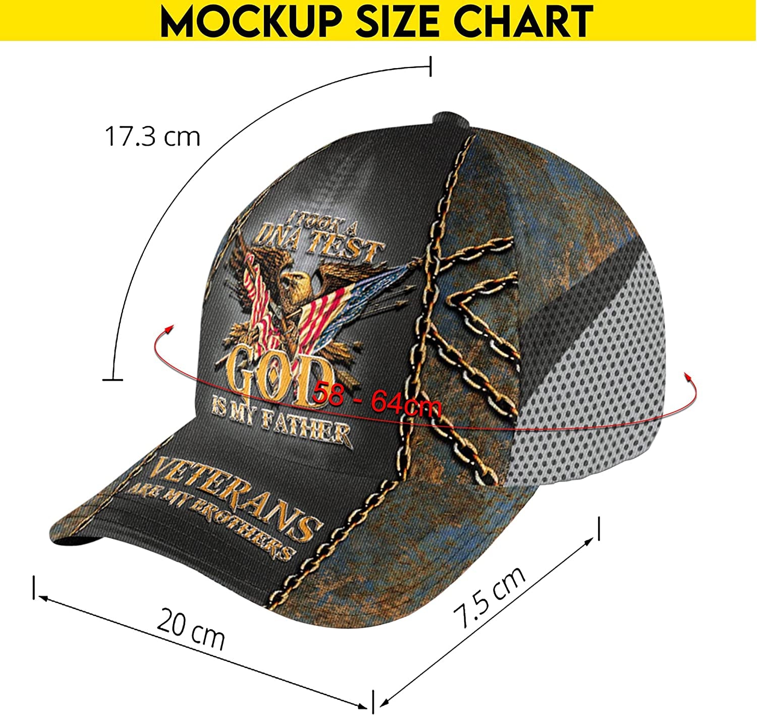 All over Printed Cap, God Cap, Religious Cap, Christ Cap, Christian Cap, Gift for Dad, Dad Cap, Veteran Cap, US Veteran Cap, Military Cap, Bald Eagle Cap, Remember Veteran Cap, Soldier Cap