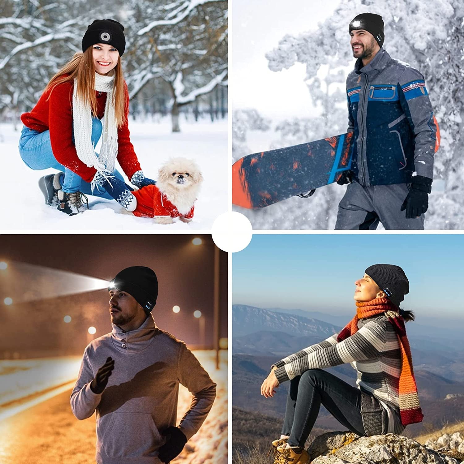 Stocking Stuffers for Men, LED Bluetooth Beanie Hat Men Gifts for Christmas Cool Gadgets for Men, Dad, Him