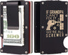 Aluminum Pocket Wallet Slim RFID Front Minimalist Metal Money Clip Blocking Credit Card Case for Men