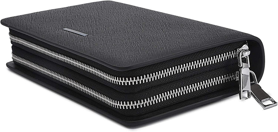 Men Clutch Bag Purse Genuine Leather Wallet Business Card Holder…