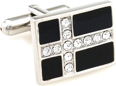 Cross Crosses 4 Christian Pairs Cufflinks in a Presentation Gift Box & Polishing Cloth