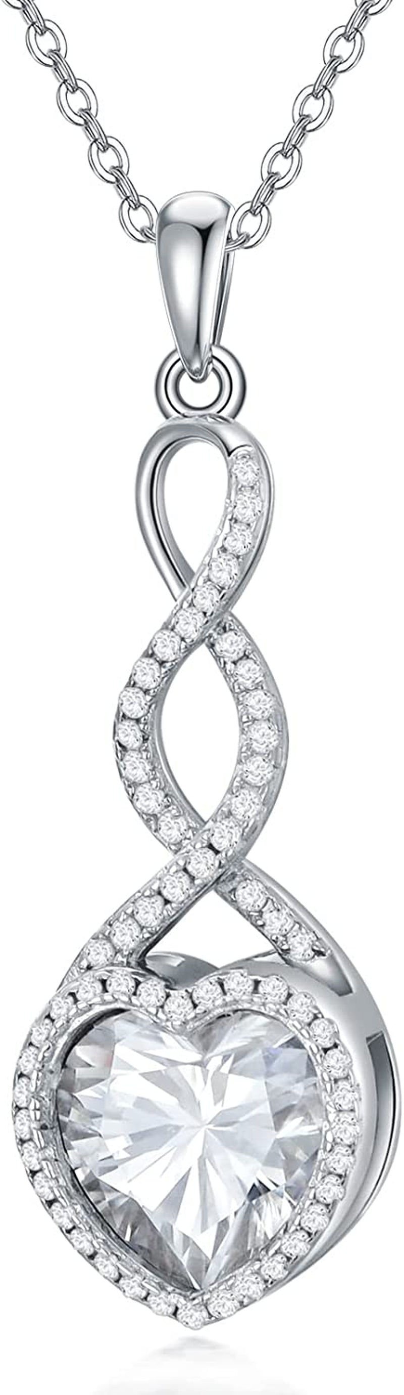 Moissanite Floating Diamond Cut Necklaces for Women 18K White Gold Plated Silver D Color VVS1 Floating Moissanite Pendant Necklace Anniversary Birthday Christmas Valentine'S Day Gifts for Her Wife Mom Grandma