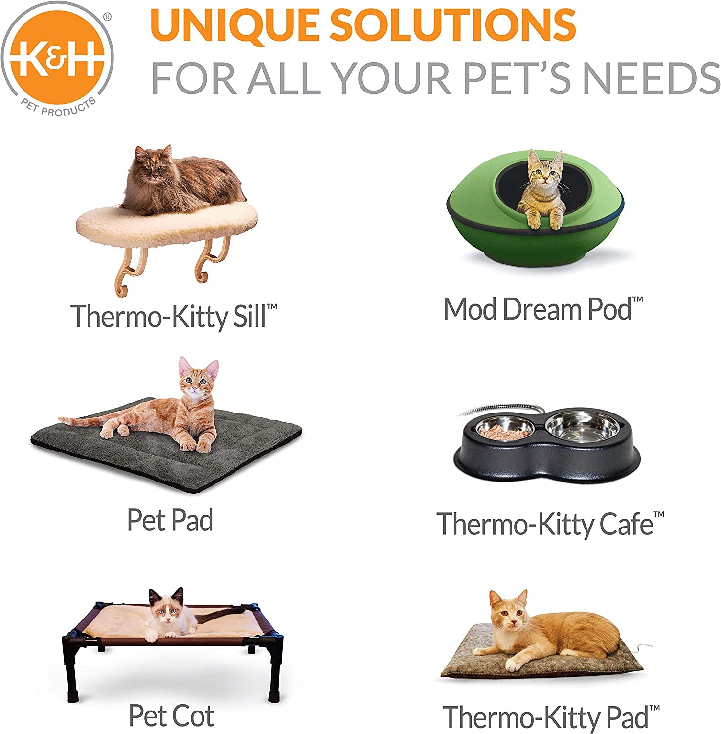 Heated Thermo-Kitty Pet Bed, Plush Cat Bed, Sage