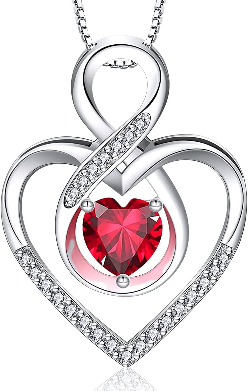 Infinity Heart Symbol Necklace for Women 925 Sterling Silver Dainty Forever Love Heart Pendant Valentine’S Day Mother’S Day Anniversary Birthday Jewelry Gifts for Women Mom Wife Girls Sister Her Friends