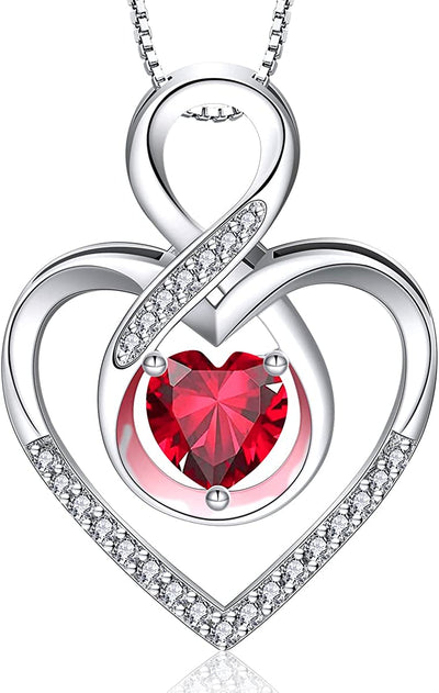 Infinity Heart Symbol Necklace for Women 925 Sterling Silver Dainty Forever Love Heart Pendant Valentine’S Day Mother’S Day Anniversary Birthday Jewelry Gifts for Women Mom Wife Girls Sister Her Friends