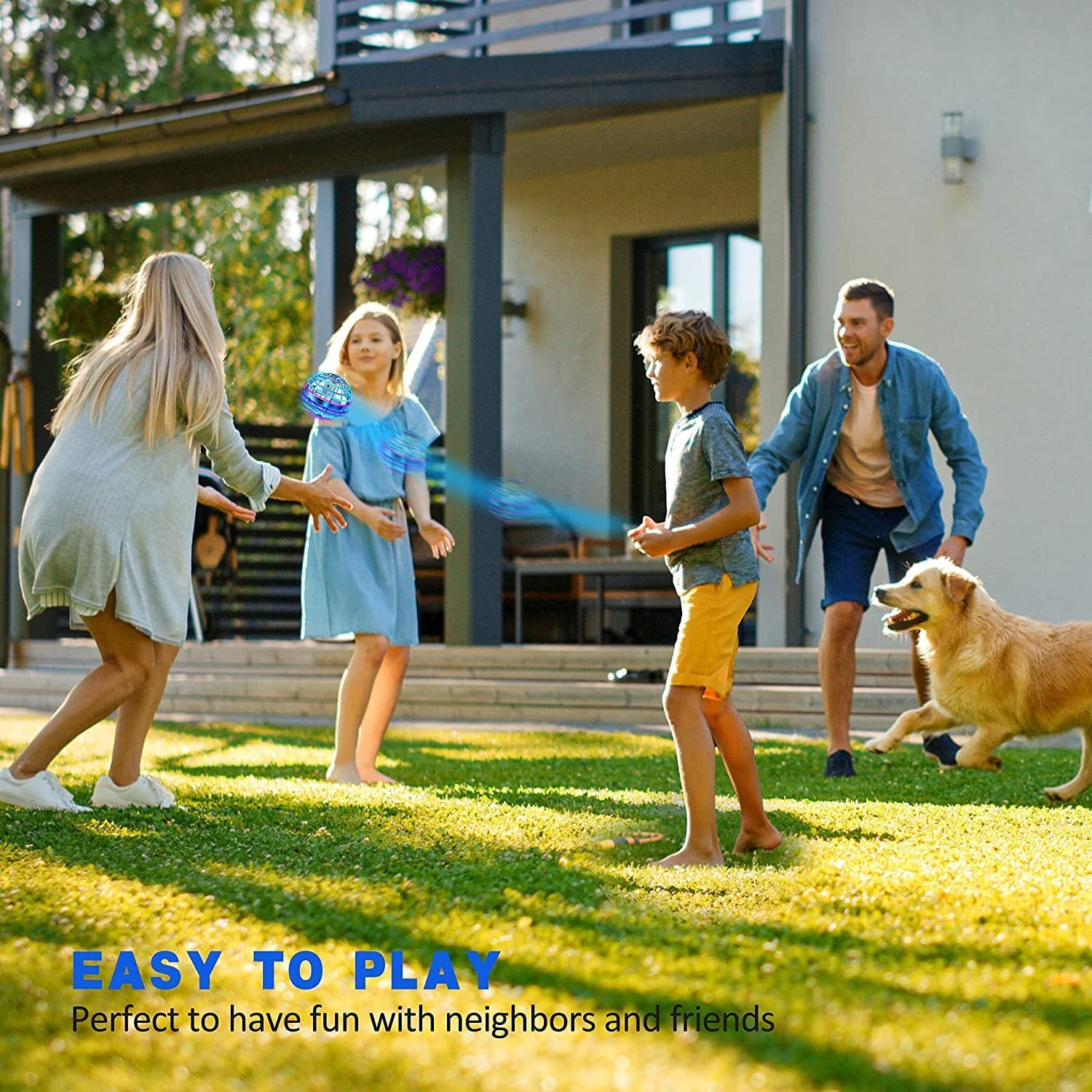 Flying Orb Ball Toys Cosmic Globe Boomerang Hover Ball Galactic Fidget Spinner Hand Drone Orbit Magic Cool Birthday for Boys Girls Teens 6 -10+ Year Old Indoor Outdoor(Blue)