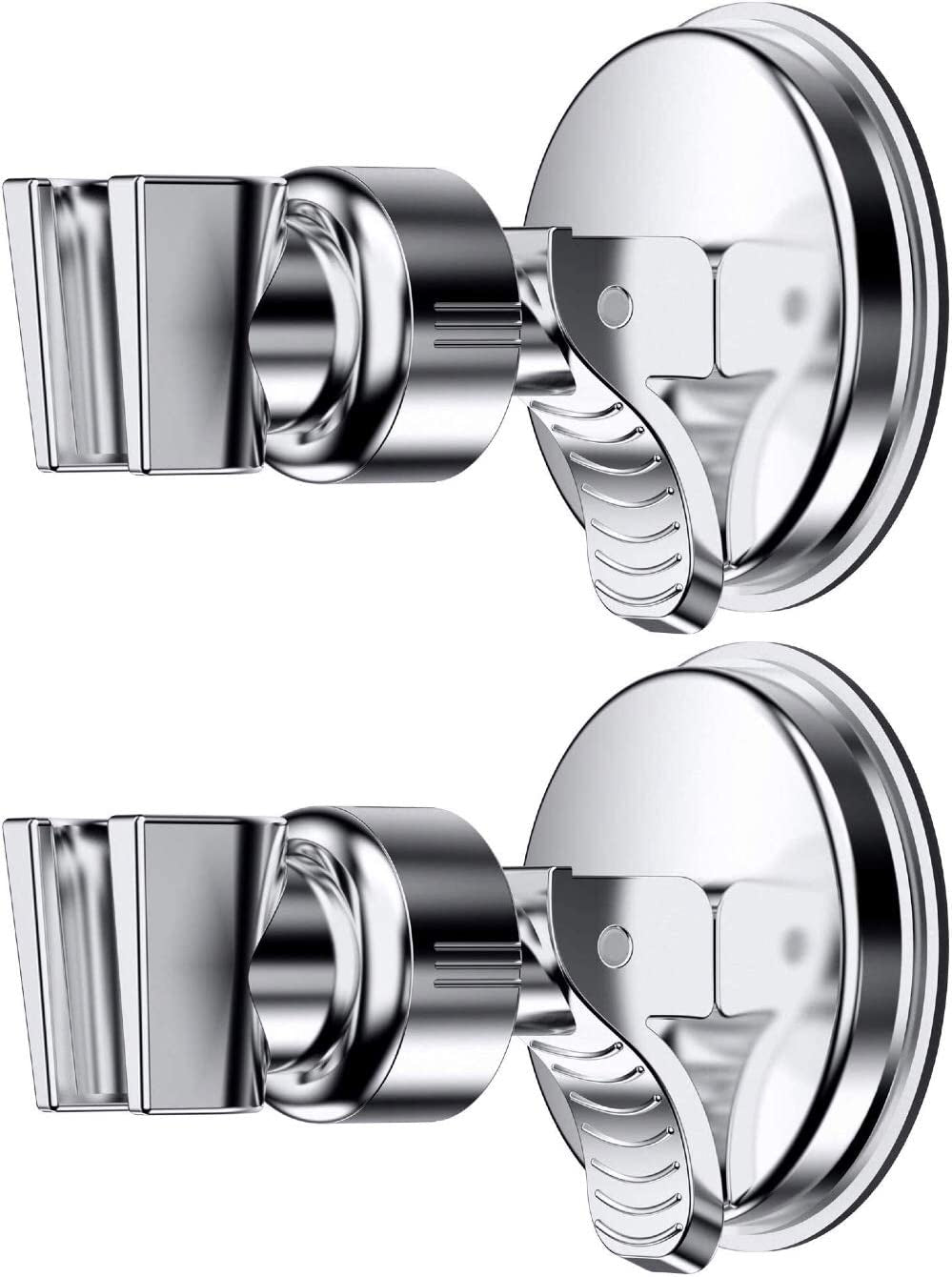 Shower Head Holder Suction Cup Handheld Showerhead Bracket Adjustable Height Shower Holder, Removable Handheld Wand Holder Wall Mounted Suction Bracket