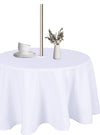 Outdoor and Indoor Tablecloth - Washable Waterproof Wrinkle Free Table Cloth with Zipper and Umbrella Hole for Spring/ Summer/ Party/ Picnic/ BBQS/ Patio (Round 60 Inch, Grey)