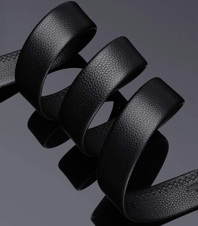 Ratchet Leather Belt for Men Designer Belts for Men with Automatic Buckle Alloy,Trend Fashion with Gift Box