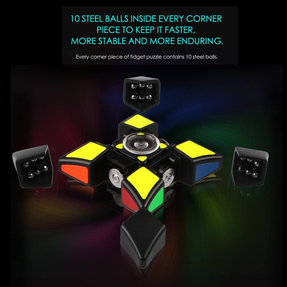 Fidget Spinners Cube, 1X3X3 Floppy Cube Puzzle Fidget Spinner Anti-Anxiety Fidget Toys for Kids Adults