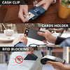 Minimalist Wallet Credit Card Wallet Real Carbon Fiber Leather Slim Stealth Wallets for Men RFID Blocking Hybrid Wallet