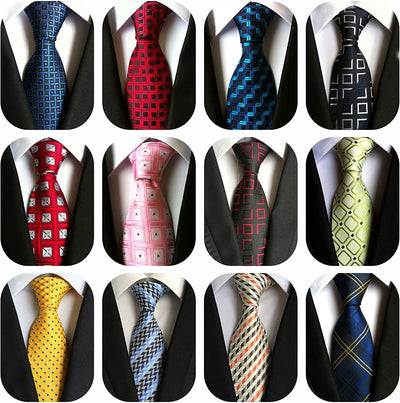 Classic Men'S Silk Tie Necktie Woven JACQUARD Neck Ties