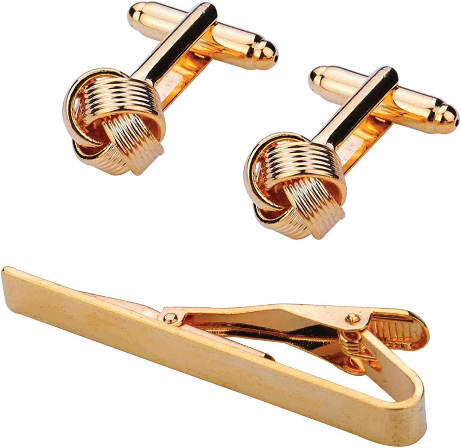 9PC Cufflinks Tie Clip Set Button Shirt Business Men Steel Jewelry Gift Box