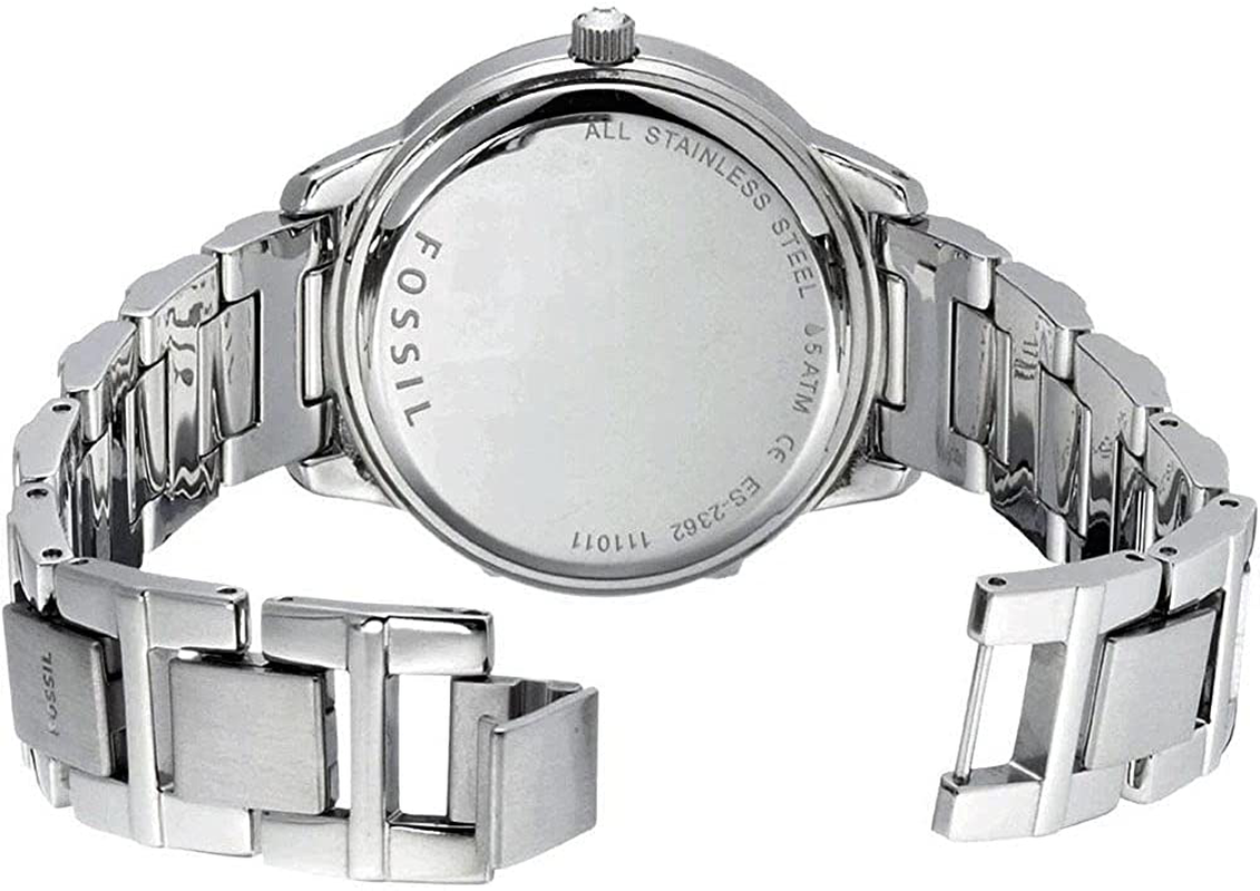 Fossil Women'S Jesse Stainless Steel Crystal-Accented Dress Quartz Watch