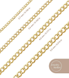 Jewelry Atelier Gold Chain Necklace Collection - 14K Solid Yellow Gold Filled Miami Cuban Curb Link Chain Necklaces for Women and Men with Different Sizes (2.7Mm, 3.6Mm, 4.5Mm, or 5.5Mm)