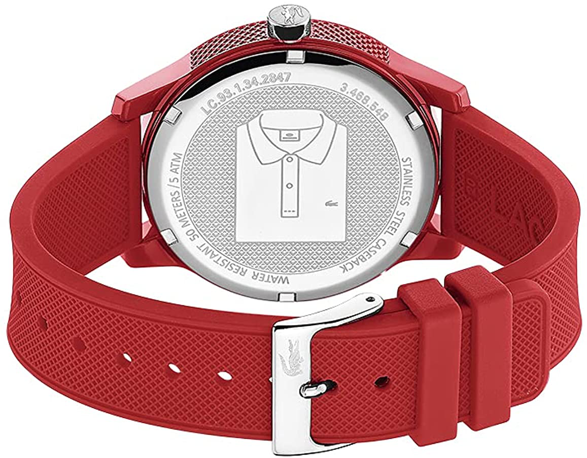 Lacoste Men'S L.12.12.Quartz TR90 and Rubber Strap Casual Watch (Model: 2010988)