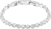 Swarovski Women'S Tennis Bracelet and Earring Collection, Rhodium Finish, Clear Crystals