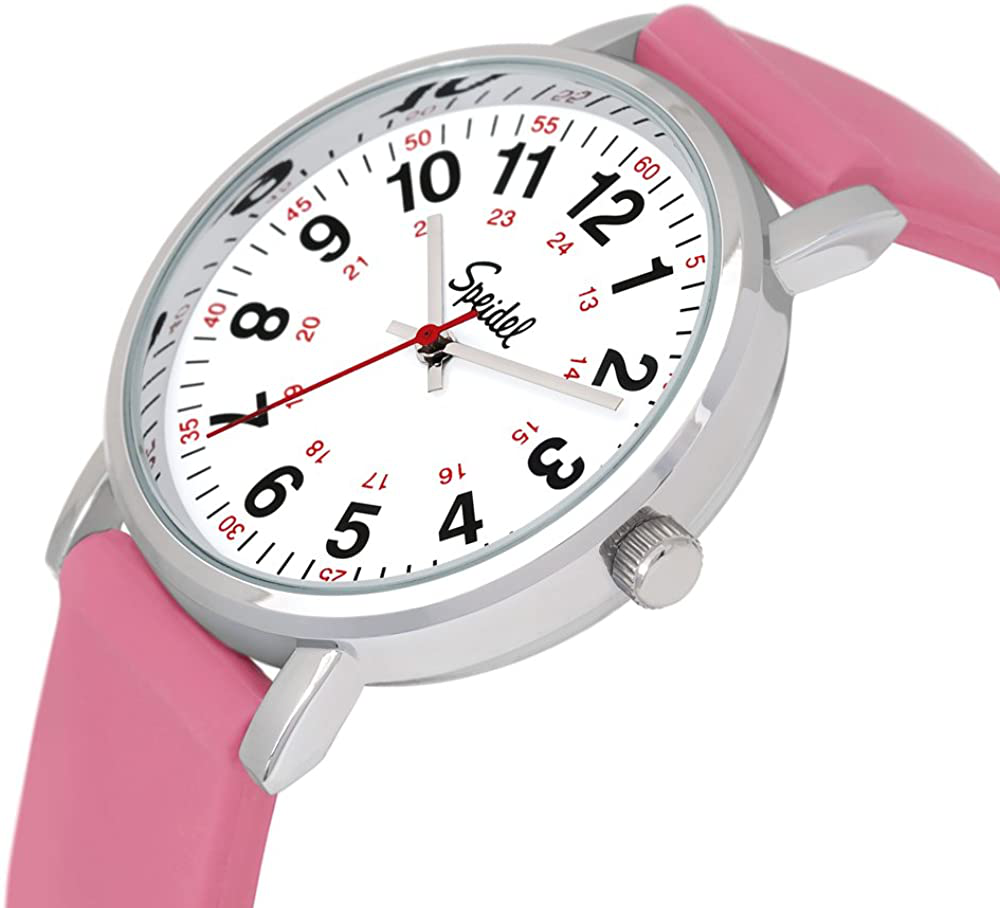 Speidel Original Scrub Watch - Medical Scrub Colors, Easy Read Dial, Second Hand, Water Resistant