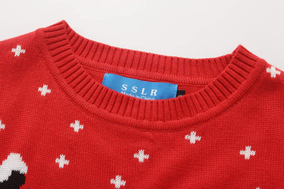 SSLR Youth Big Boys Holiday Santa Clause Knitted Sweater Ugly Christmas Sweater for Kids