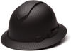 Pyramex Ridgeline Full Brim Hard Hat, Vented, 4-Point Ratchet Suspension, Matte Black Graphite Pattern