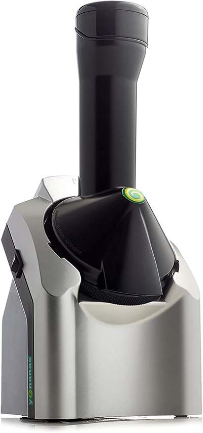 Yonanas Classic Original Healthy Dessert Fruit Soft Serve Maker, 200-Watt, Silver