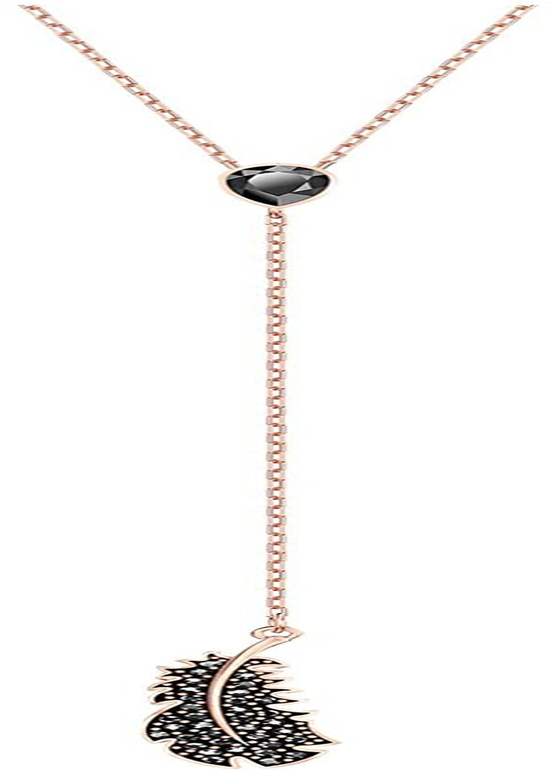 SWAROVSKI Crystal Naughty Lariat Necklace, Rose Gold-Tone