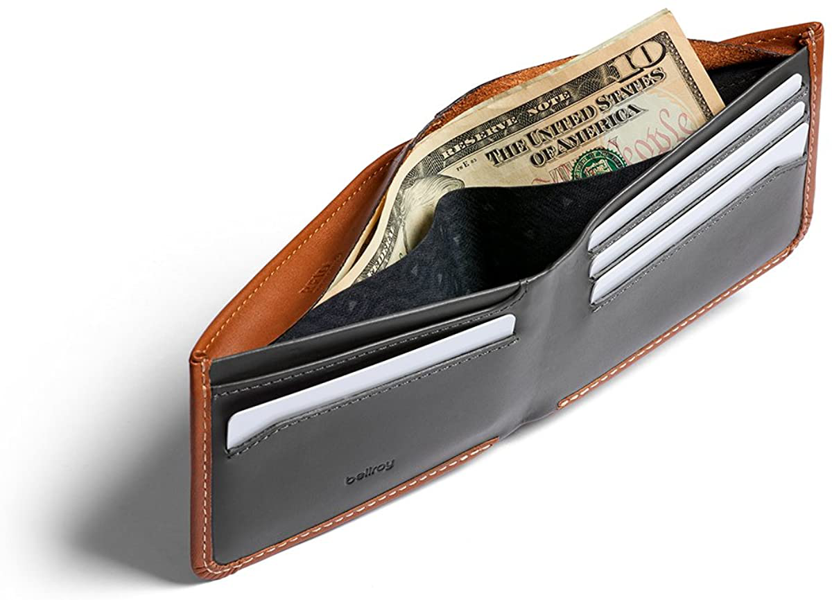 Bellroy Hide & Seek Wallet (Slim Leather Bifold Design, RFID Protected, Holds 5-12 Cards, Coin Pouch, Flat Note Section, Hidden Pocket)