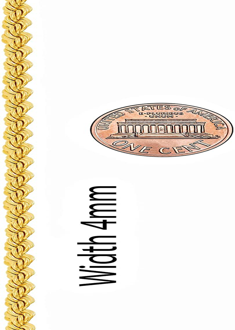 LIFETIME JEWELRY 4Mm Rope Chain Necklace 24K Real Gold Plated for Women and Men