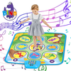 Dance Mat, Electronic Musical Dancing Toys for 3-10 Year Old Girls, Dinosaur Touch Floor Mat Toy W/ 5 Game Modes, Built-In AV Music - Christmas Birthday Gifts for 3 4 5 6 7 8-10 Years Old Girls