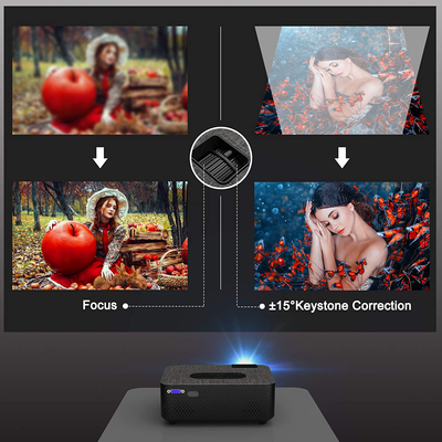 Wifi Projector, VILINICE 5000L Mini Bluetooth Movie Projector ,Portable Phone Projector with Wireless Mirroring,1080P and 240" Supported, Compatible with Fire Stick,Hdmi,Vga,Usb,Tv,Box,Laptop,Dvd