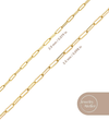 Jewelry Atelier Gold Chain Necklace Collection - 14K Solid Yellow Gold Filled Paper Clip Link Chain Necklaces for Women and Men with Different Sizes (2.0Mm, 2.5Mm)