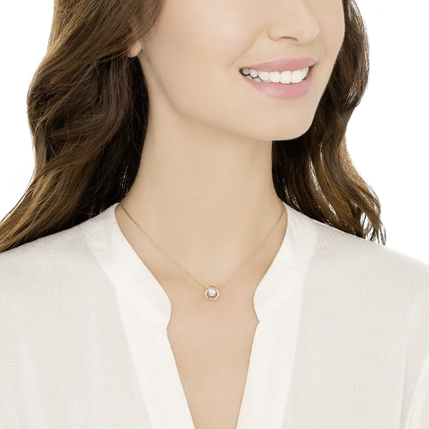 SWAROVSKI Women'S Sparking Dance Crystal Jewelry Collection, Rose Gold Tone Finish