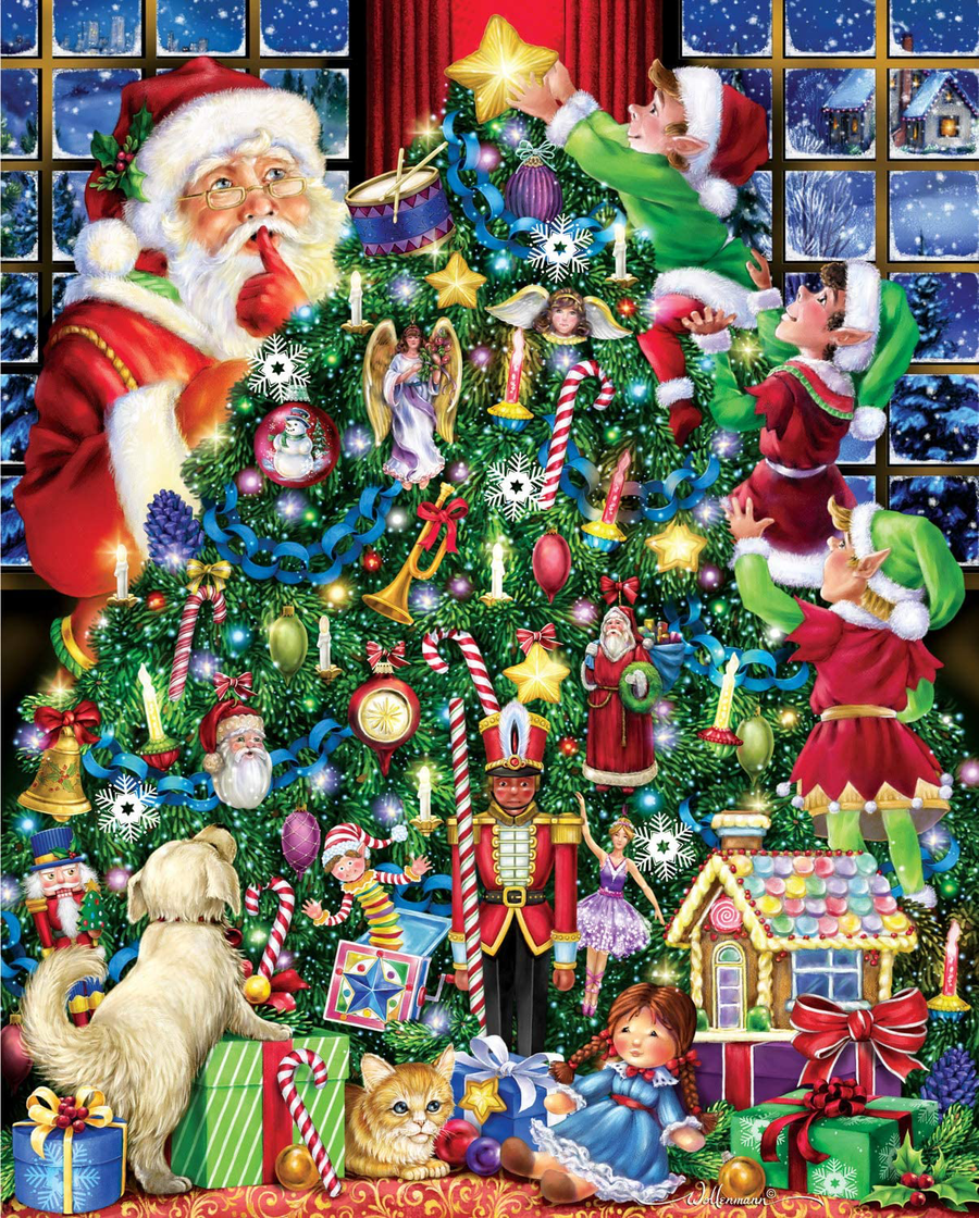 Vermont Christmas Company the Star on Top Christmas Jigsaw Puzzle 1000 Piece