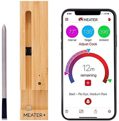 MEATER plus | Smart Meat Thermometer with Bluetooth | 165Ft Wireless Range | for the Oven, Grill, Kitchen, BBQ, Smoker, Rotisserie