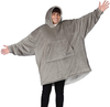 THE COMFY Original | Oversized Microfiber & Sherpa Wearable Blanket, Seen on Shark Tank, One Size Fits All Gray