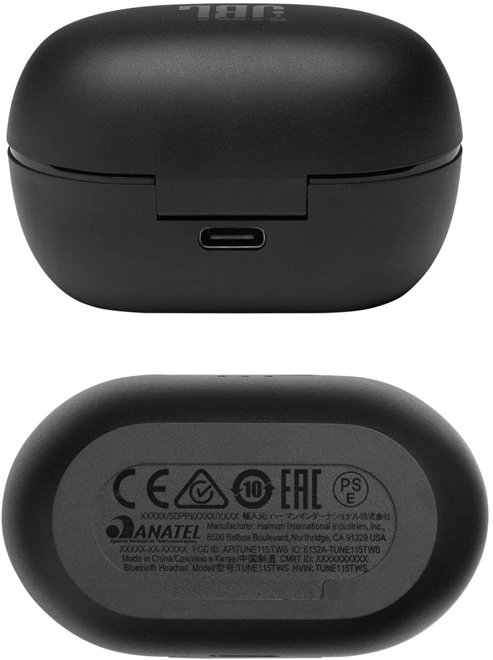 JBL Tune 115TWS True Wireless In-Ear Headphones - JBL Pure Bass Sound, 21H Battery, Bluetooth, Dual Connect, Wireless Calls, Music, Native Voice Assistant (Black)