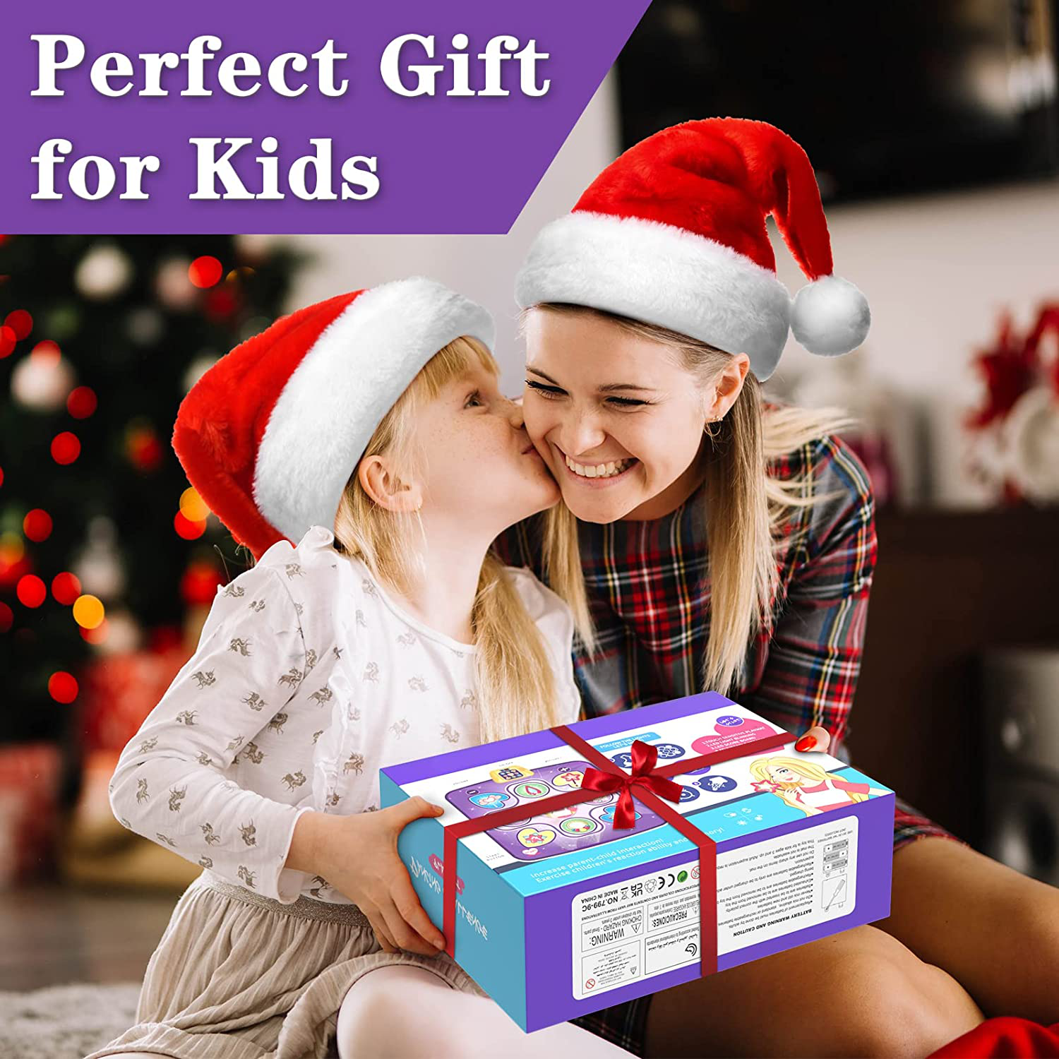 Beefunni Dance Mat Toys for 3-10 Year Old Girls, 5 Game Modes Including 3 Challenge Levels, Adjustable Volume Dance Pad with LED Lights, Christmas Birthday Gifts for 3 4 5 6 7 8 9+ Year Old Girls