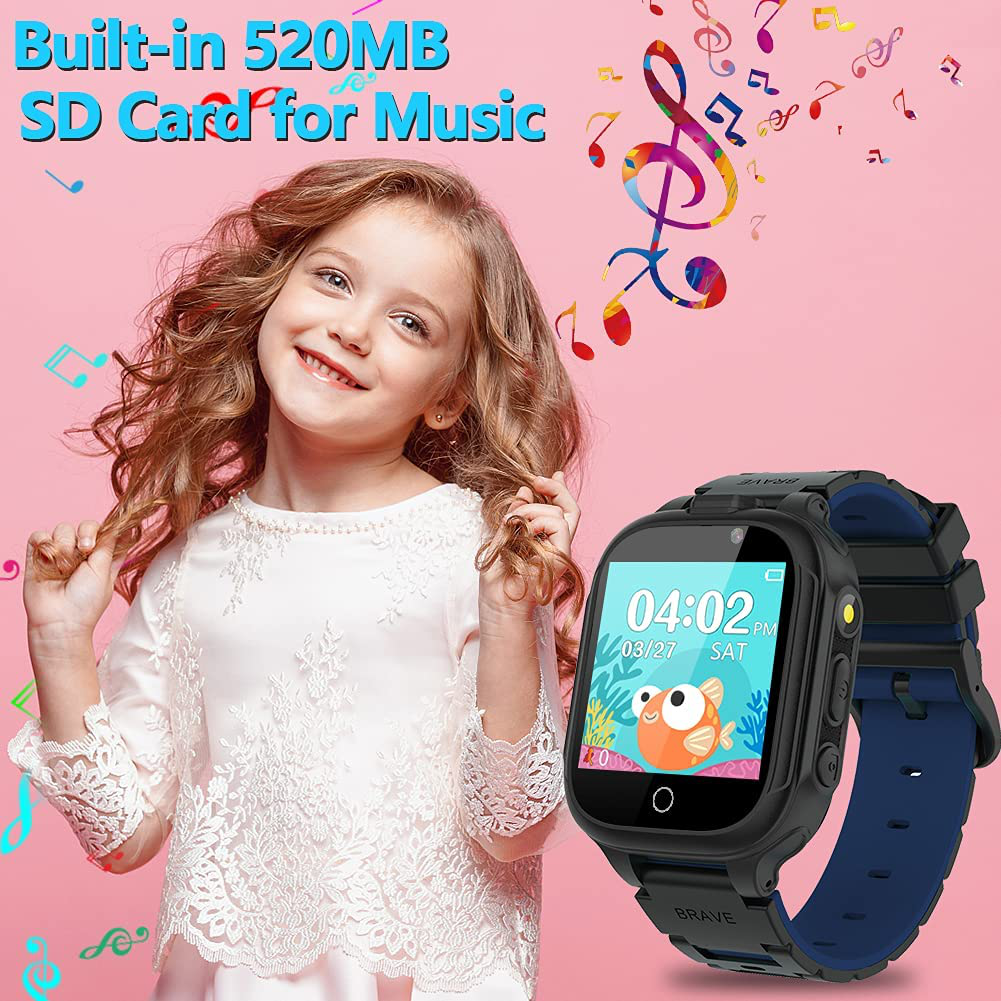 Kids Smart Watch Boys Girls with 14 Games Dual Camera 1.44" Touch Screen Music Player Video Recorder 12/24 Hr Pedometer Alarm Clock Calculator Flashlight Stopwatch Electronic Learning Education Toys