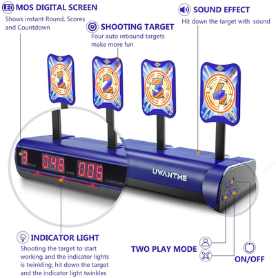 UWANTME Electronic Shooting Target Scoring Auto Reset Digital Targets for Nerf Guns Toys, Ideal Gift Toy for Kids-Boys & Girls